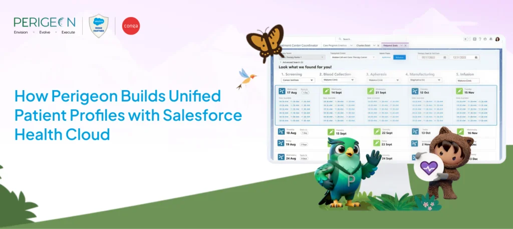 how perigeon builds unified patient profiles with salesforce health cloud