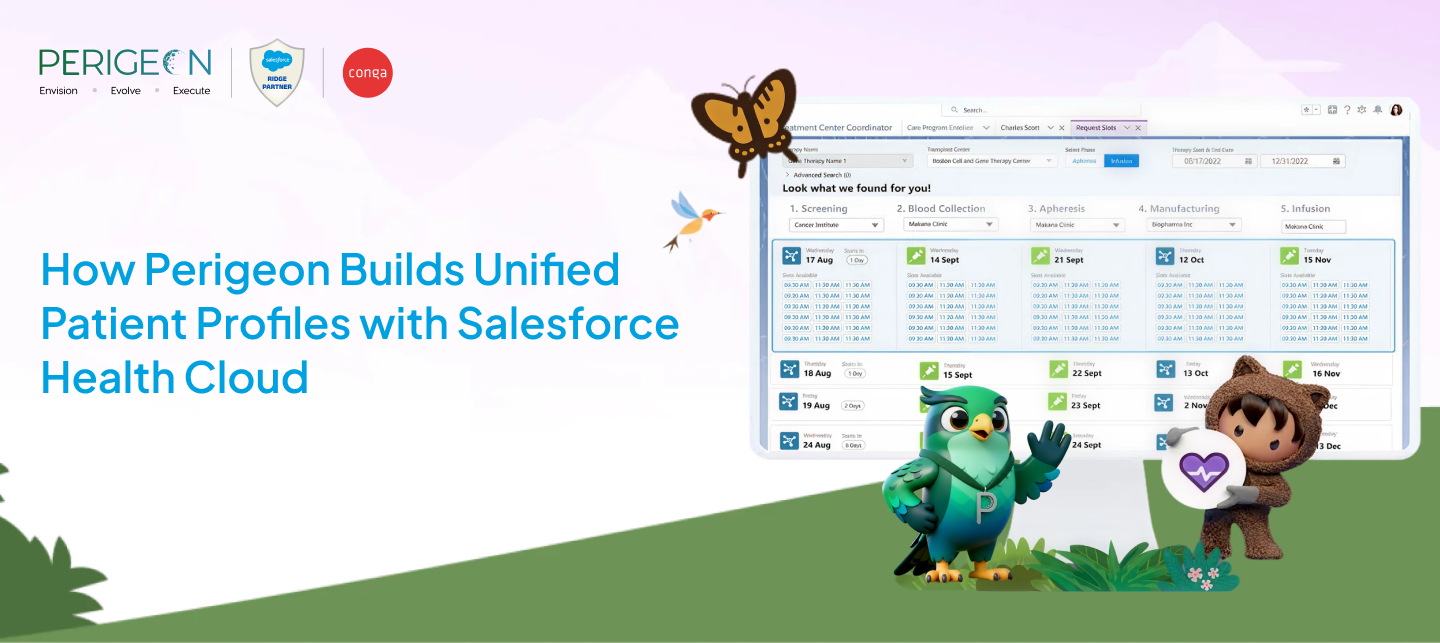 how perigeon builds unified patient profiles with salesforce health cloud