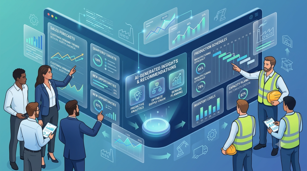 Manufacturing demand forecasting dashboard in Salesforce