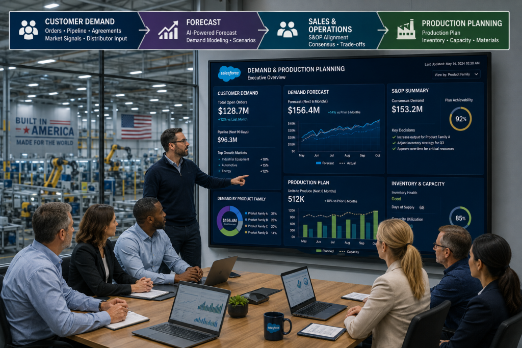 How Salesforce Manufacturing Cloud Streamlines Sales & Operations Planning for U.S. Manufacturers